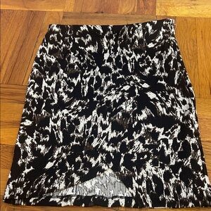 Brown and Cream Leopard Patterned Skirt